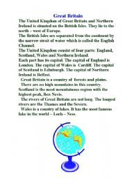 English worksheet: Great Britain