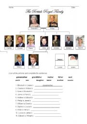 English Worksheet: The British Royal Family 