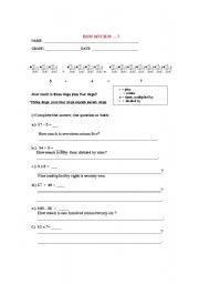 English Worksheet:  HOW MUCH IS ...