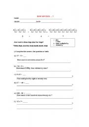 English Worksheet:  HOW MUCH IS ...