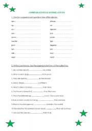 English Worksheet: Comparatives and superlatives