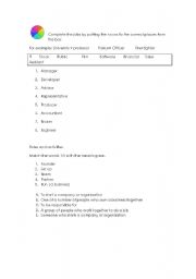 English worksheet: Compound job titles