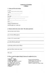English Worksheet: Cemeteries of London by Coldplay