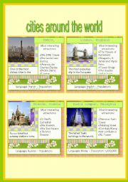 English Worksheet: CITIES AROUND THE WORLD