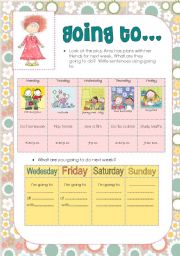 English Worksheet: going to