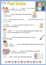 English Worksheet: Past Simple - were or was?