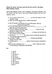 English worksheet: Multi-part verbs