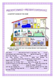 English Worksheet: PRESENT SIMPLE/ PRESENT CONTINUOUS