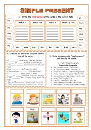 English Worksheet: Simple Present