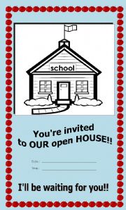 English Worksheet: OPEN HOUSE INVITATION