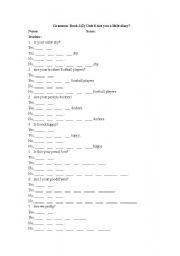 English worksheet: Are you a little dizzy? (Questions&Answers)