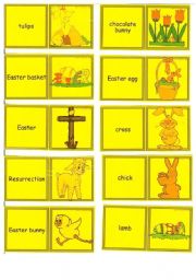 English worksheet: easter dominoes