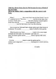 English worksheet: Fill in the blanks with the correct tense