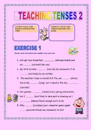 10 pages how to Teach Tenses in English with KEY
