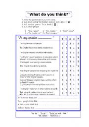 English worksheet: questionnairy