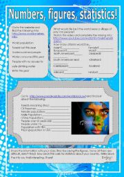 English Worksheet: Numbers, figures, statistics