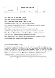 English worksheet: English test