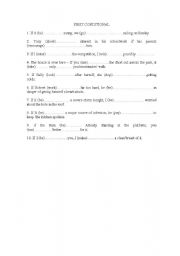 English worksheet: First Conditional