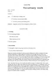 English Worksheet: Voluntary work