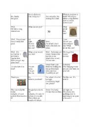 English worksheet: at the clothes shop domino