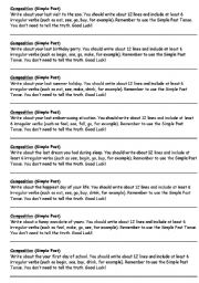 English Worksheet: Composition Prompts