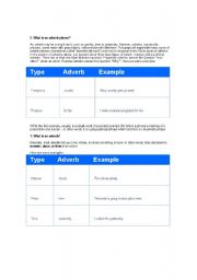 English worksheet: adverb phrases