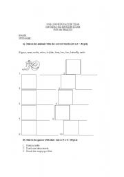 English worksheet: exam