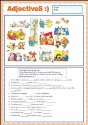 English Worksheet: ADJECTIVES [OPPOSITE] :) 