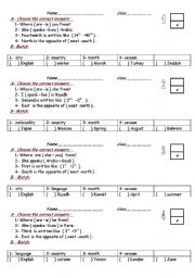 English worksheet: countries