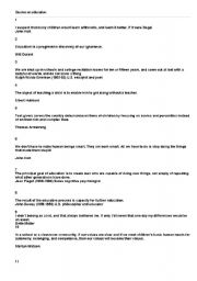 English Worksheet: Quotes on Education