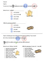 English Worksheet: Pairwork - must/mustnt