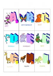 English Worksheet: the alphabet-part I