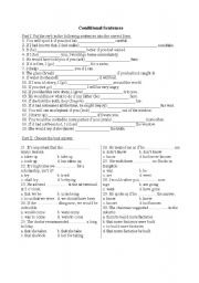 English Worksheet: Conditional Sentences