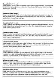 English Worksheet: Composition Prompts