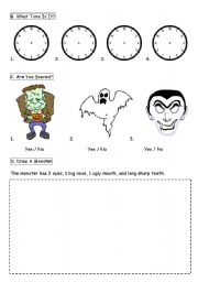 English worksheet: In a dark, dark house 2