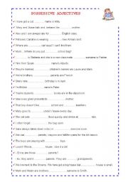 English Worksheet: Possessive Adjectives