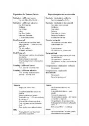 English Worksheet: business English 