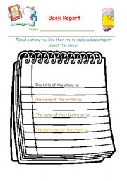 English Worksheet: Book report