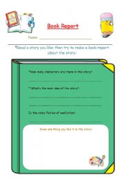 English Worksheet: Book report