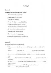 English worksheet: Past Simple