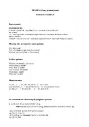 English worksheet: Present Simple and Present Con