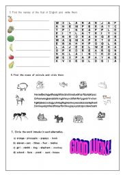 English worksheet: English  Test 