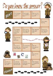 Boardgame Trivia Questions Esl Worksheet By Littlesunshine11