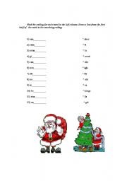 English worksheet: Christmas vocabularies