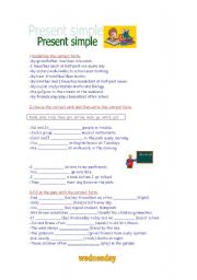 English worksheet: present simple