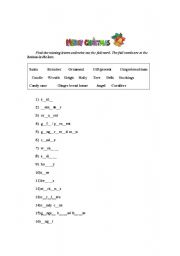 English Worksheet: Christmas vocabularies