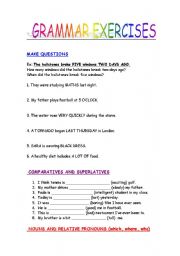 English worksheet: Grammar Mix