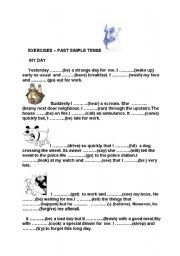 English worksheet: MY DAY