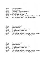 English worksheet: Role Play - Animlas