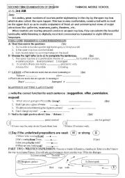 English Worksheet: 3rd grade test